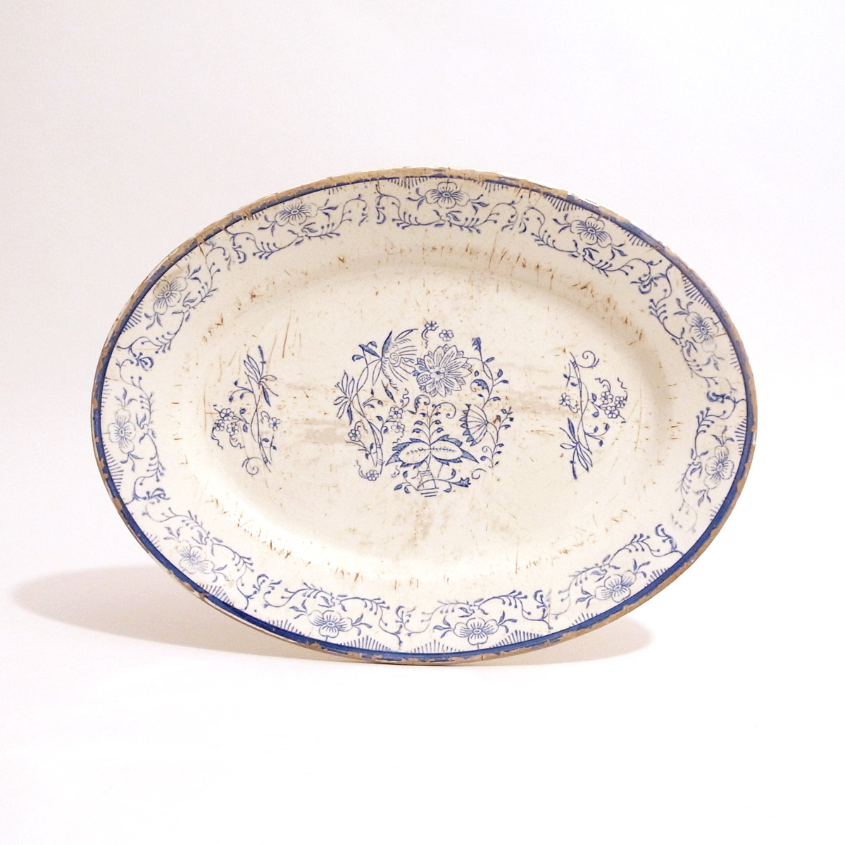 19世紀末-20世紀RICHARD GINORI(リチャードジノリ)絵柄オーバル皿-アンティークthumbnail1