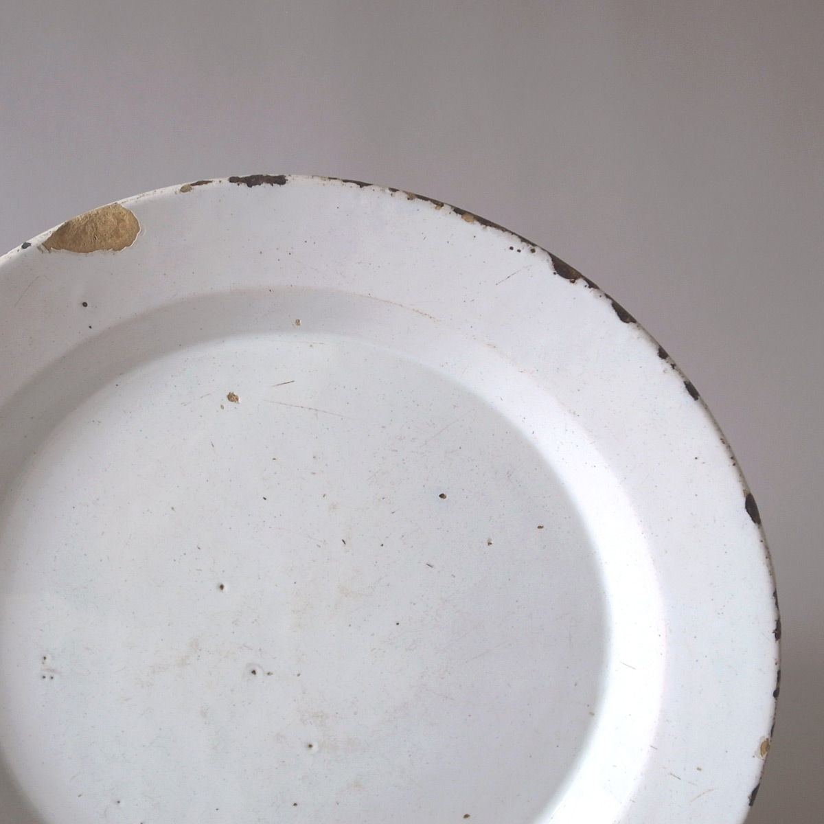 アンティーク 19世紀 マヨリカ プレート(大)2 | 大皿 | 白錫釉 | マイオリカ-thumbnail3