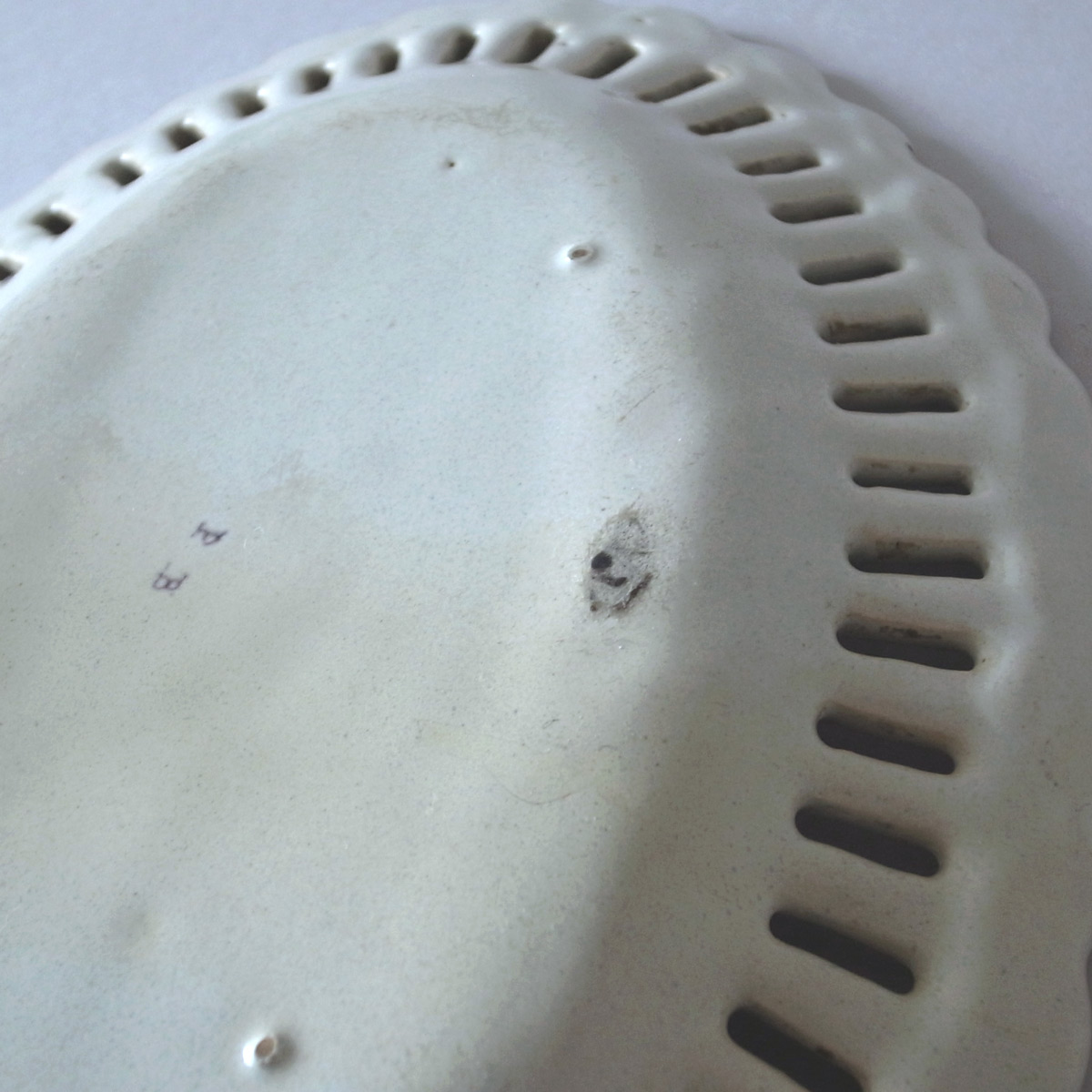 アンティーク マヨリカのオーバル小皿 | ファイアンス | マジョリカ | 白錫釉-image15