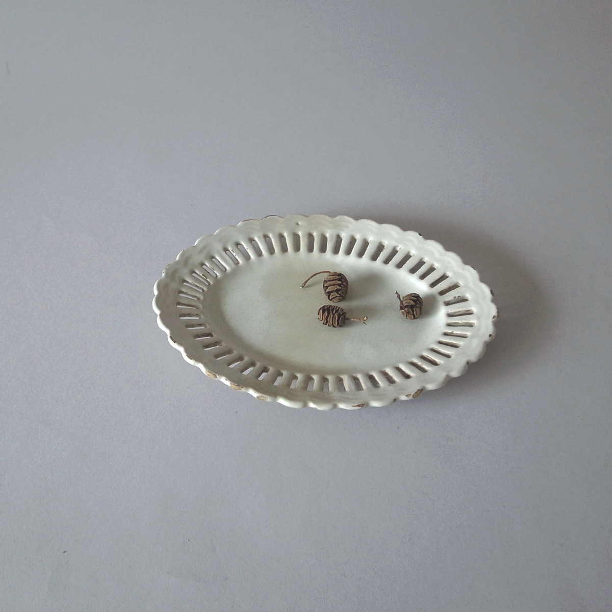 アンティーク マヨリカのオーバル小皿 | ファイアンス | マジョリカ | 白錫釉-image16
