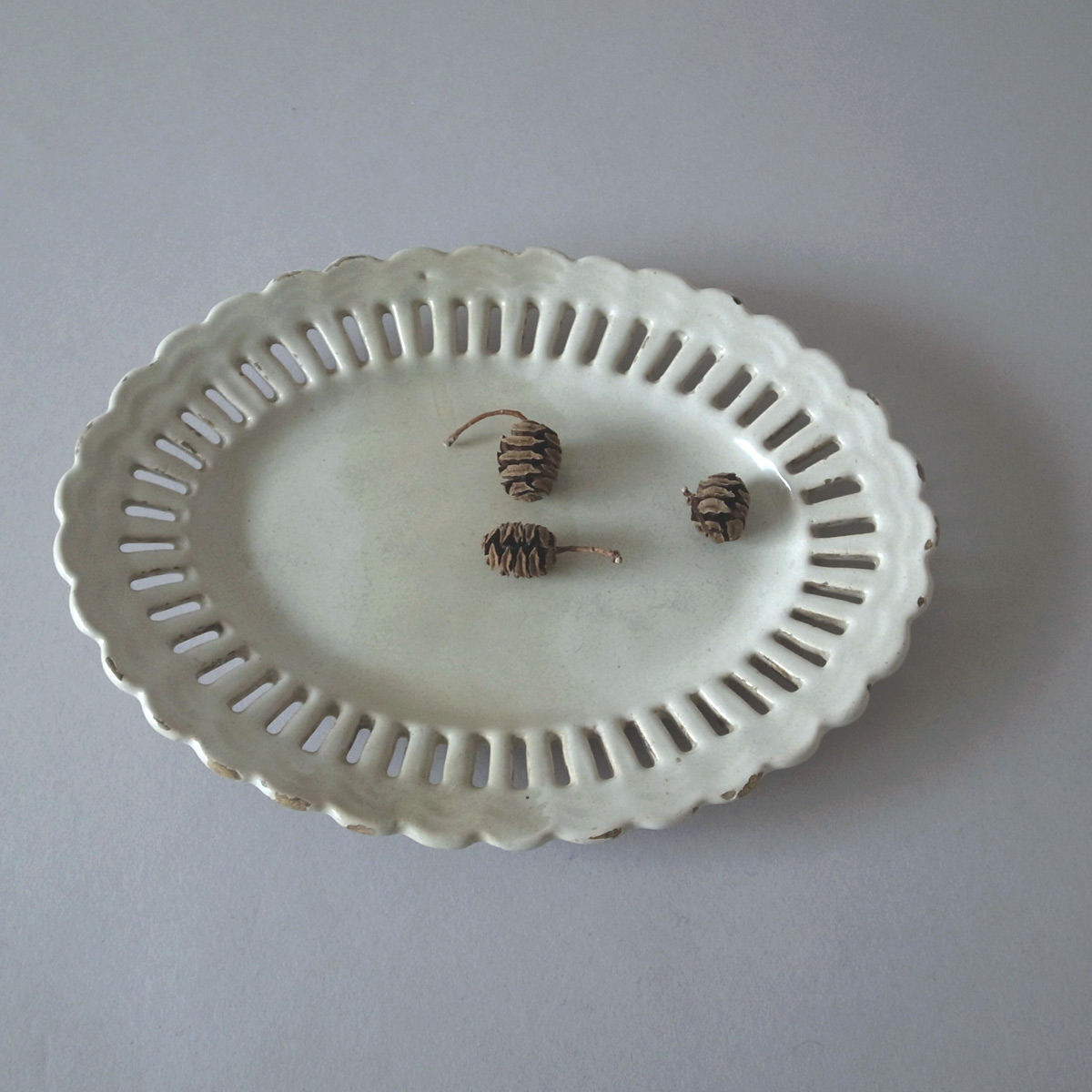 アンティーク マヨリカのオーバル小皿 | ファイアンス | マジョリカ | 白錫釉-image17