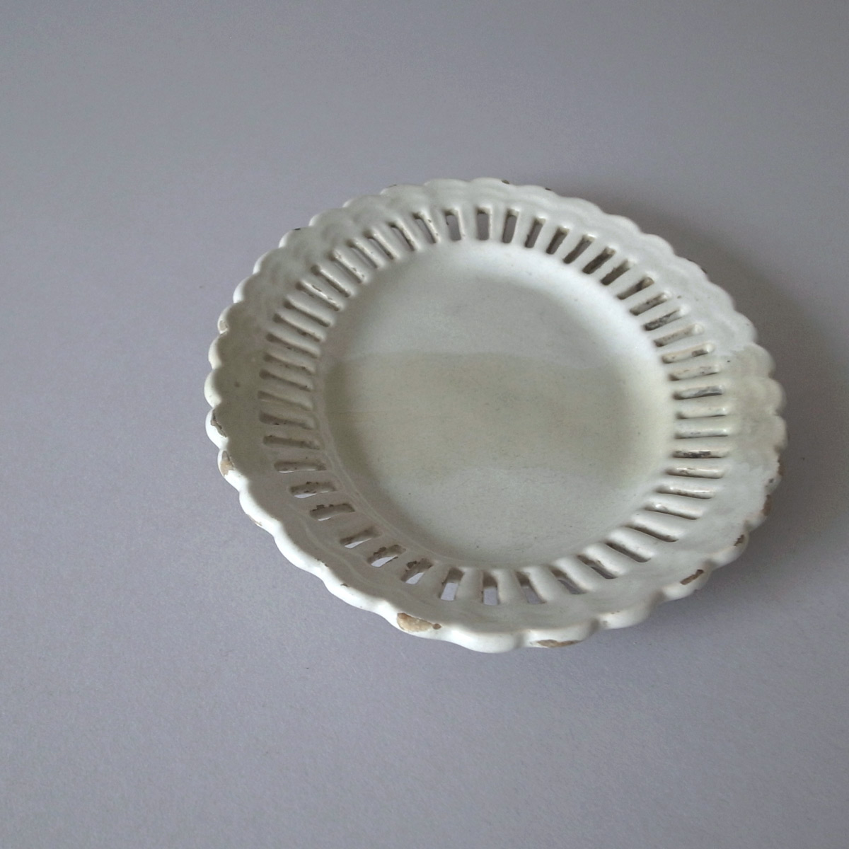アンティーク マヨリカのオーバル小皿 | ファイアンス | マジョリカ | 白錫釉-thumbnail6