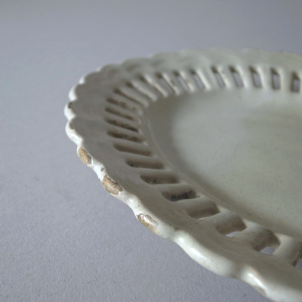 アンティーク マヨリカのオーバル小皿 | ファイアンス | マジョリカ | 白錫釉-thumbnail8