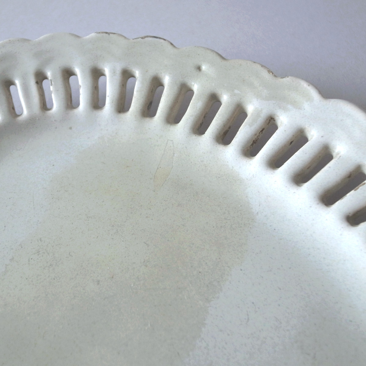アンティーク マヨリカのオーバル小皿 | ファイアンス | マジョリカ | 白錫釉-image9