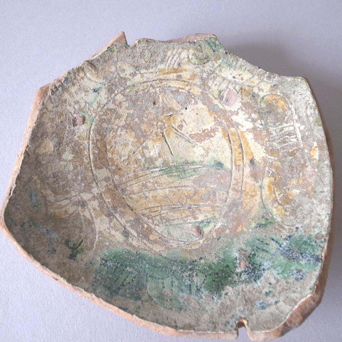 アンティーク 15-16世紀 三彩マヨリカ 陶片9 | ルネサンス | マイオリカ（マジョリカ）-image3