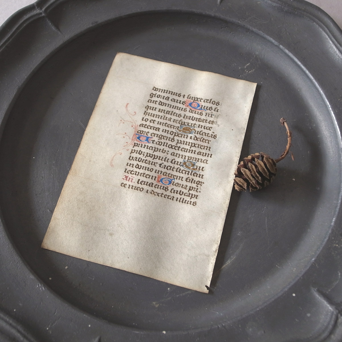 AeB[N  | r玆 | Antique Medieval MANUSCRIPT BOOK OF HOURS-image15